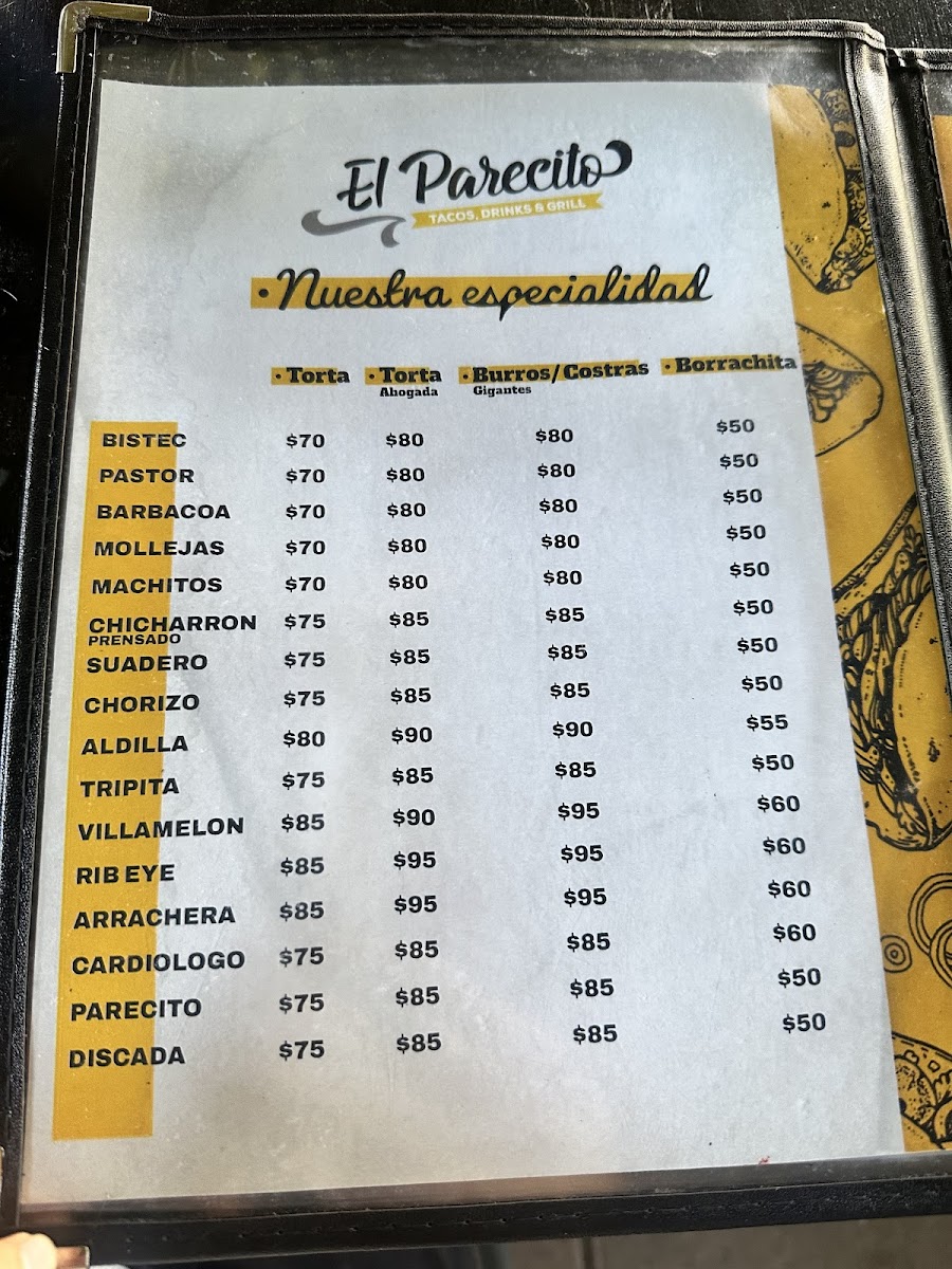 El Parecito Menu - Image 3