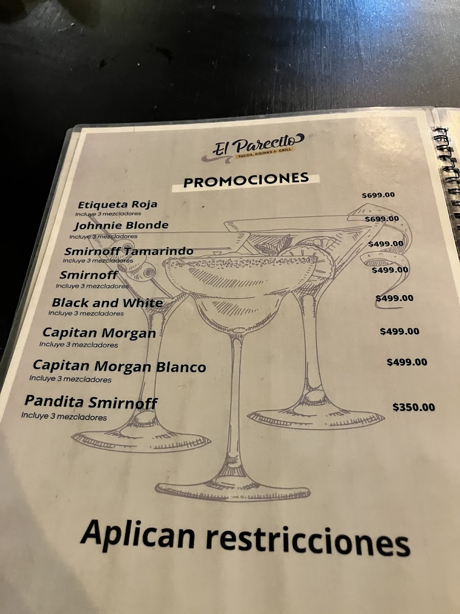 El Parecito Menu - Image 4